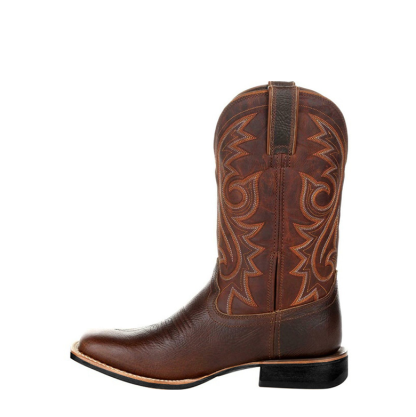 Tall Embroidered Retro Men's Boots