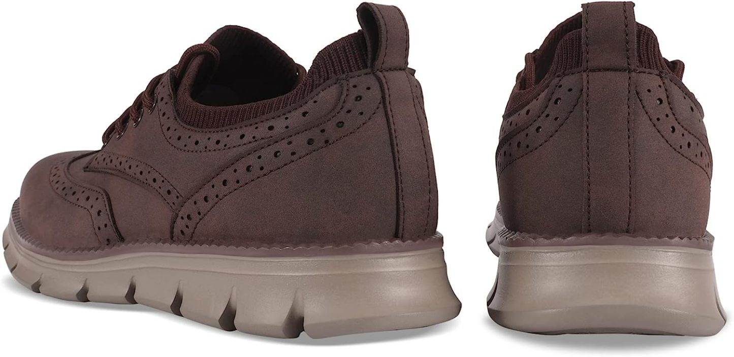 Men's Lace Up Oxford Shoes,Casual Mesh Walking Shoes Comfortable Sneakers