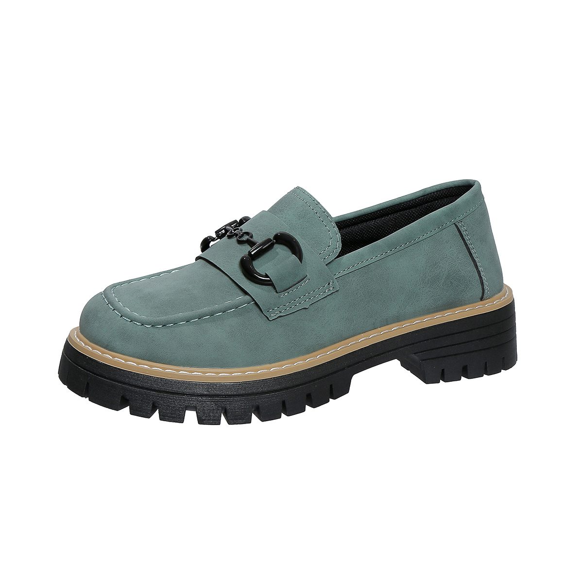 Orthowalkway Metal Buckle Orthopedic Platform Loafers