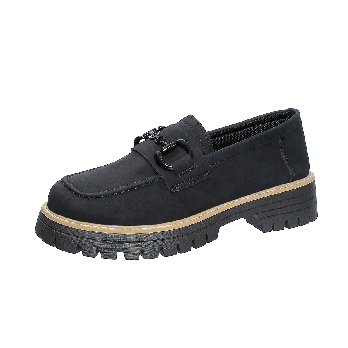 Orthoture Metal Buckle Orthopedic Platform Loafers