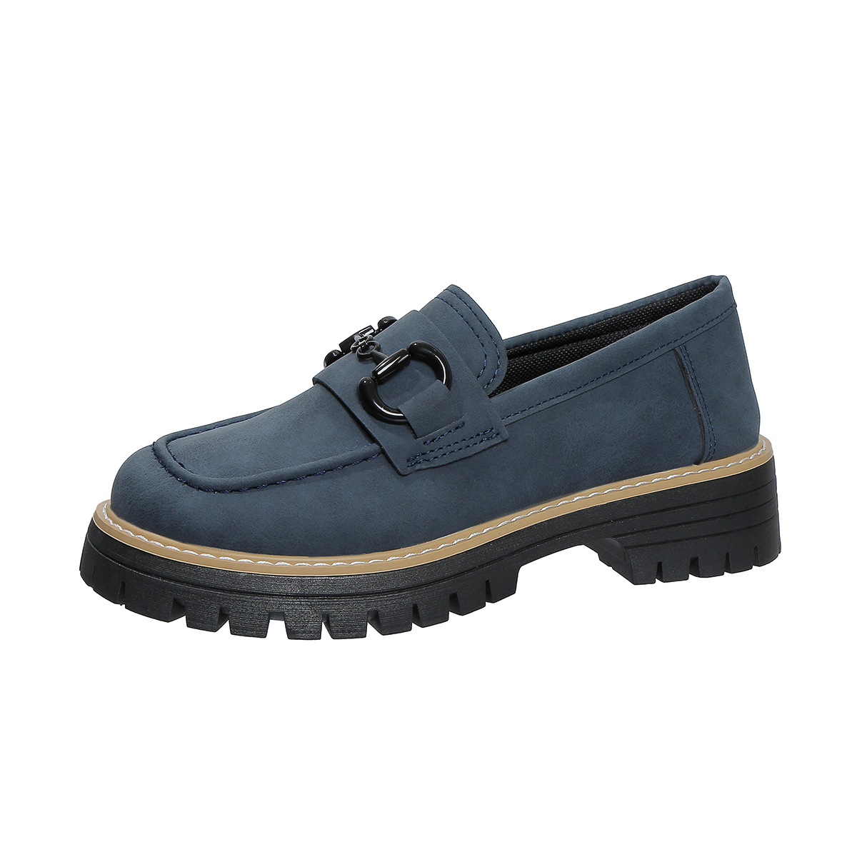 Orthoture Metal Buckle Orthopedic Platform Loafers