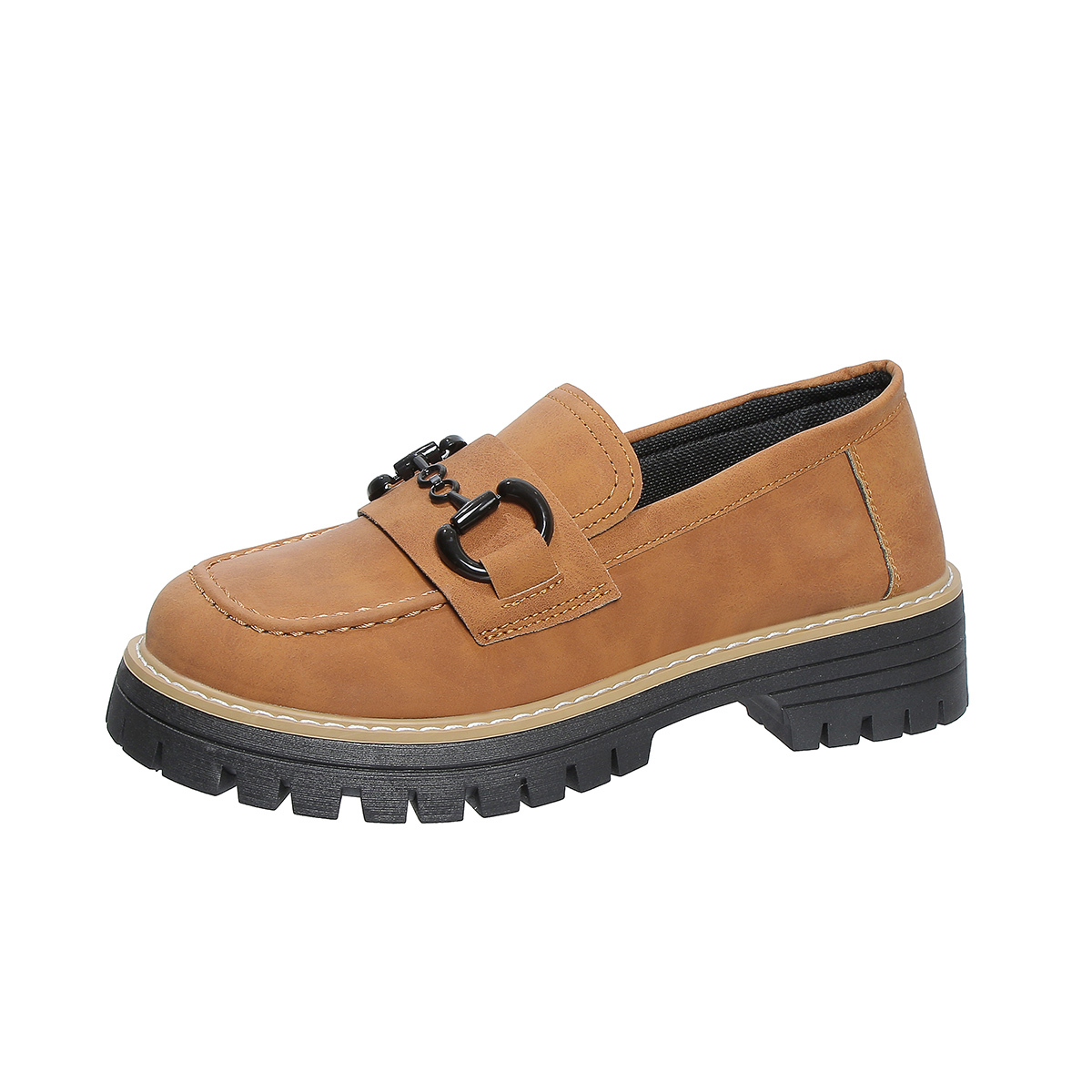 Orthoture Metal Buckle Orthopedic Platform Loafers