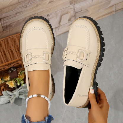 Orthoture Metal Buckle Orthopedic Platform Loafers