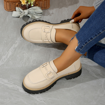 Orthoture Metal Buckle Orthopedic Platform Loafers