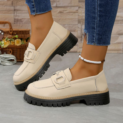 Orthoture Metal Buckle Orthopedic Platform Loafers