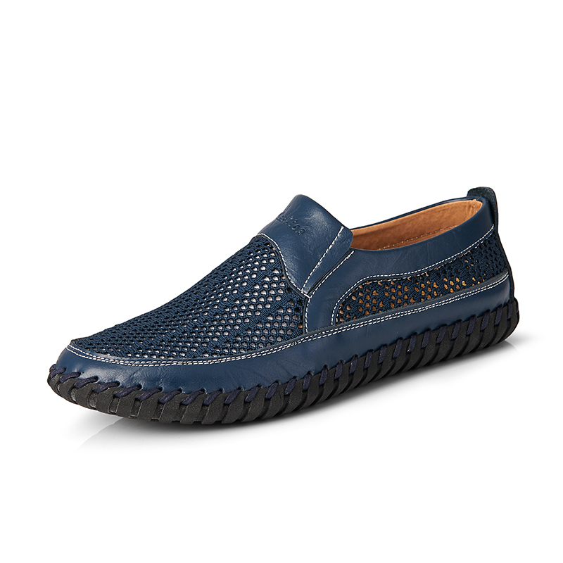 BreezeStep: Men’s Slip-On Boat Shoes with Breathable Upper, Rubber Outsole, and Double-Stitch Durability