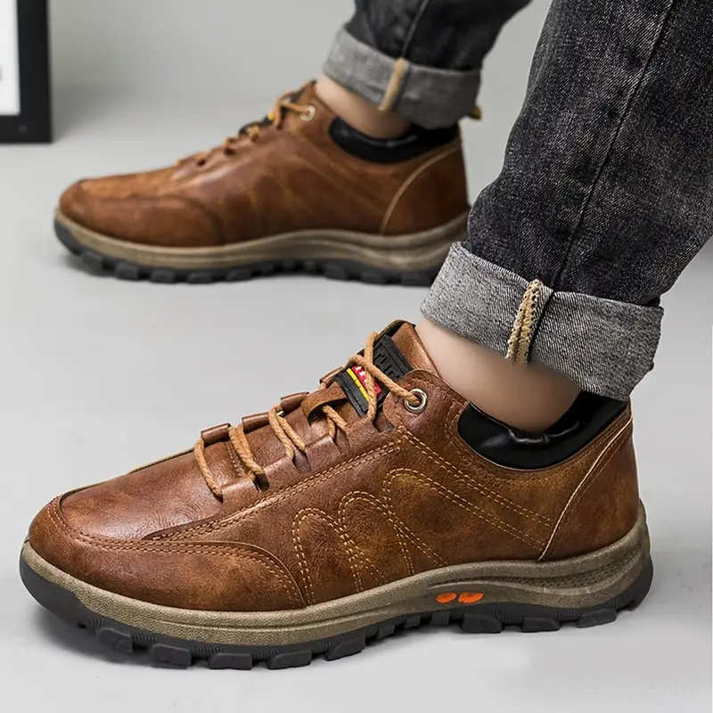 🔥Last Day 70% OFF🔥MEN'S LEATHER HAND STITCHING ARCH SUPPORT & NON-SLIP BREATHABLE SHOES