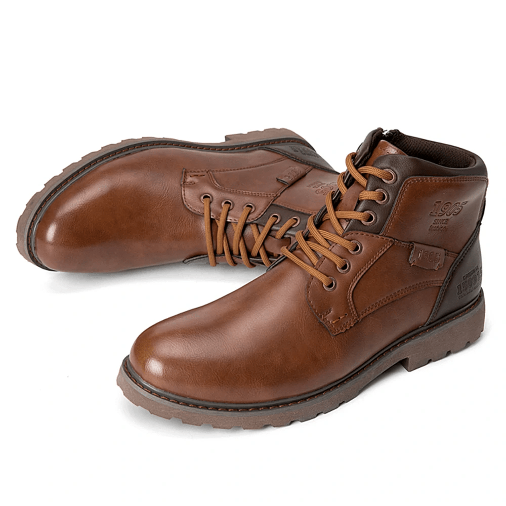 🔥Hot Sale🎁--30% OFF 🎉 Men Retro British Style Waterproof Non-Slip Casual Side-zip Martin Boots