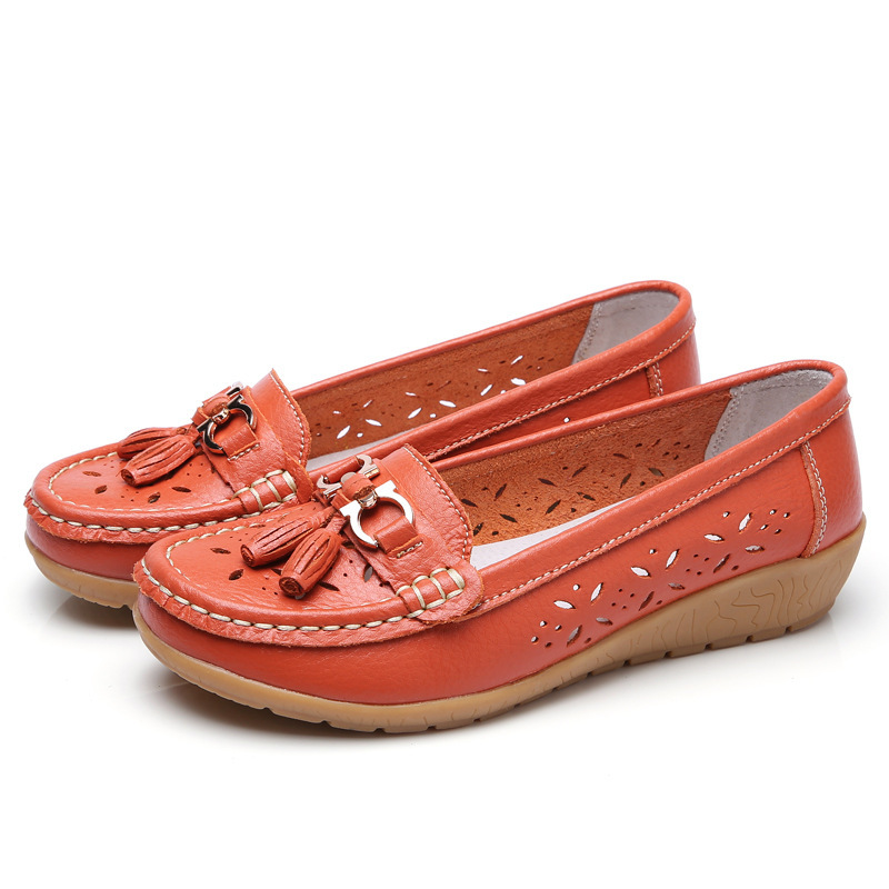 2023 NEW - Women's Hollow Soft Leather Breathable Moccasin Lafers