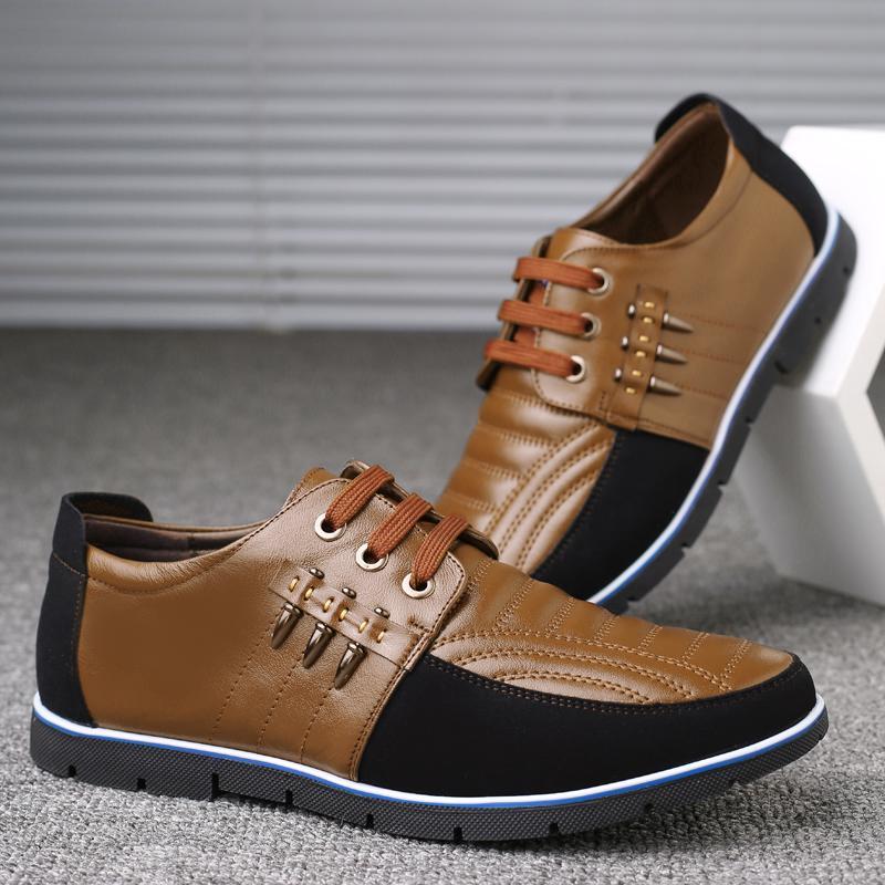 🔥Hot Sale🎁--70% OFF 🎉Men Splicing Non Slip Business Casual Comfortable Leather Oxfords