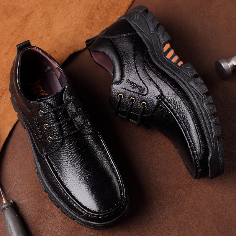 🔥On This Week Sale 70% OFF🔥 Men's Cow Leather Waterproof Comfy Non Slip Soft Slip On Casual Shoes