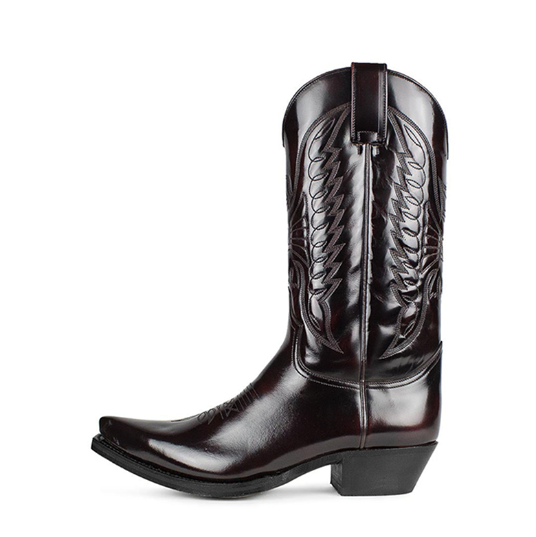 Pointed-toe High-heeled Denim Embroidered High Boots