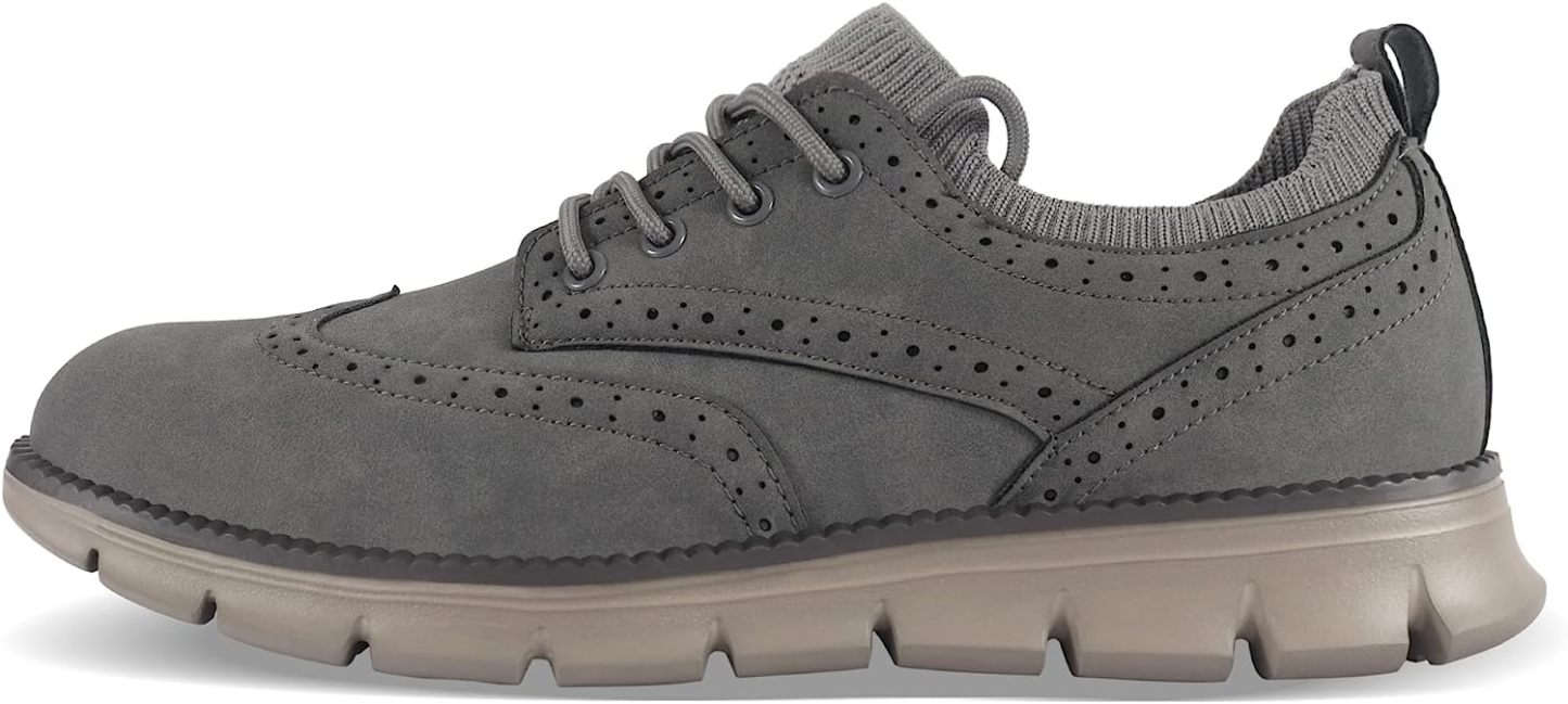 Men's Lace Up Oxford Shoes,Casual Mesh Walking Shoes Comfortable Sneakers