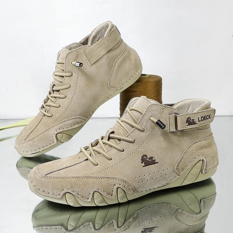 🔥HOT SALE🎁--60% OFF 🎉Waterproof Boots Comfortable For Winter，Unisex Italian Handmade Suede Velcro High Boots