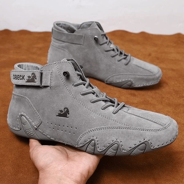 🔥HOT SALE🎁--60% OFF 🎉Waterproof Boots Comfortable For Winter，Unisex Italian Handmade Suede Velcro High Boots