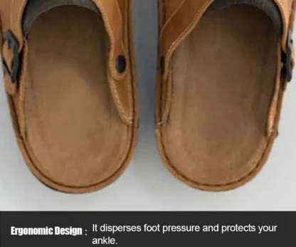 🔥ON THIS WEEK SALE 70% OFF🔥 Large Square Toe Low Cut Men's Casual Plus Size Genuine Leather Slippers