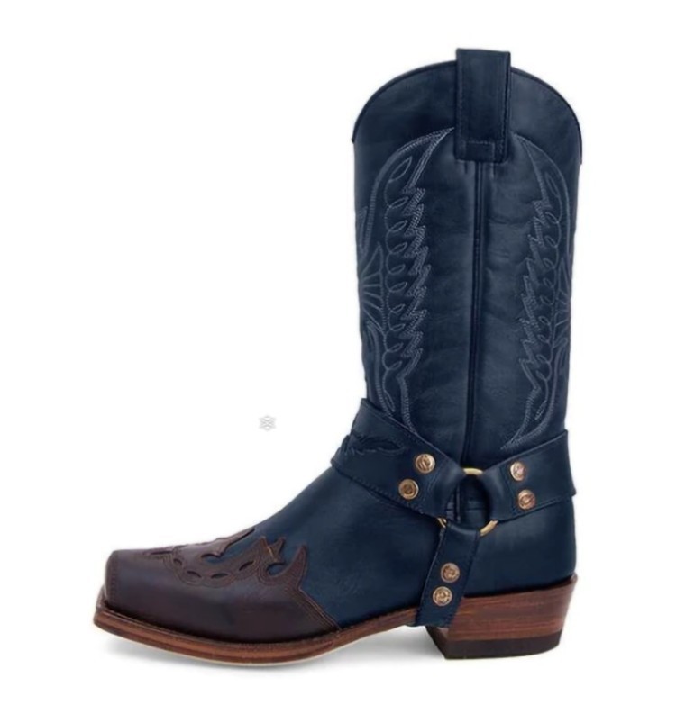 MEN'S BUCKLE CAVED COWBOY BOOTS