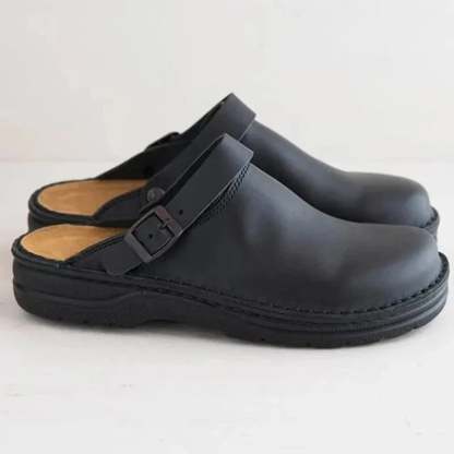 🔥ON THIS WEEK SALE 70% OFF🔥 Large Square Toe Low Cut Men's Casual Plus Size Genuine Leather Slippers