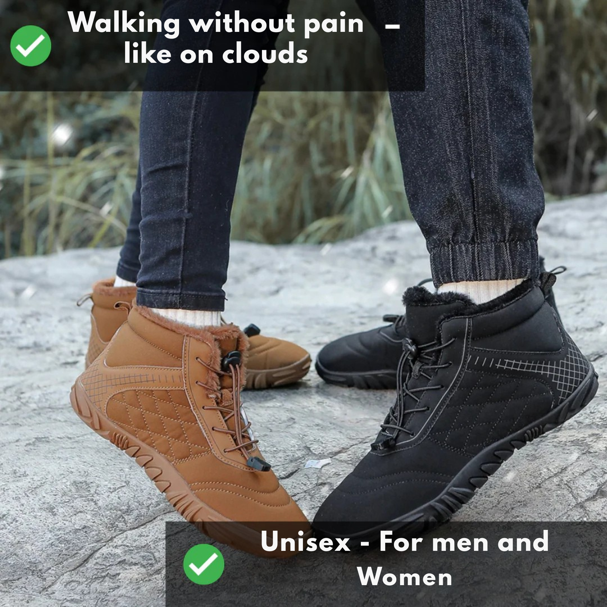 Insulating Winter Barefoot Shoe with Non-Slip Sole - FrostFit