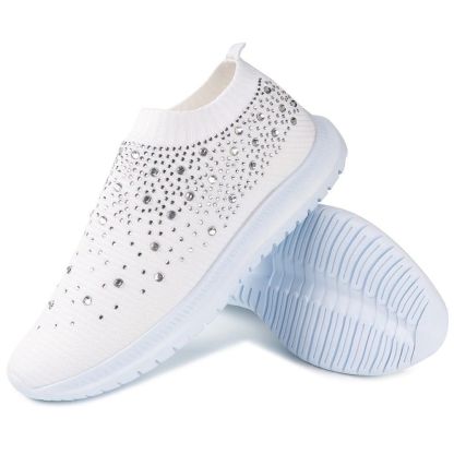 [#1 TRENDING SUMMER 2023] Women's Crystal Breathable Orthopedic Slip On Walking Shoes