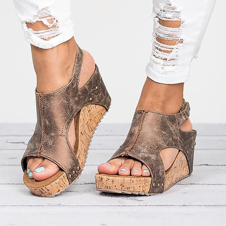Women's Platform Fish Mouth Sandals