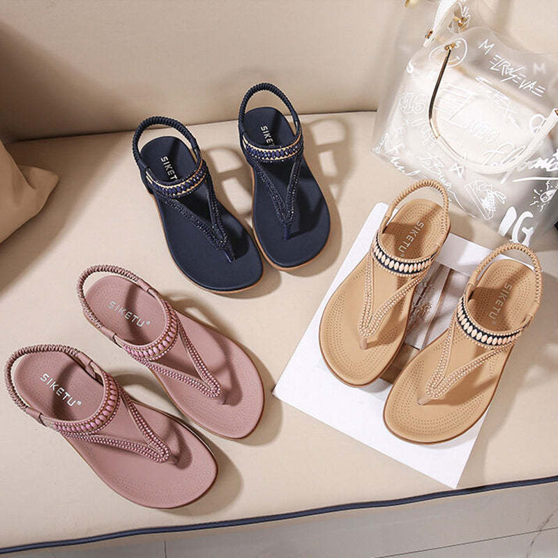 Women's Comfy Arch Support Flat Sandals - SIKETU
