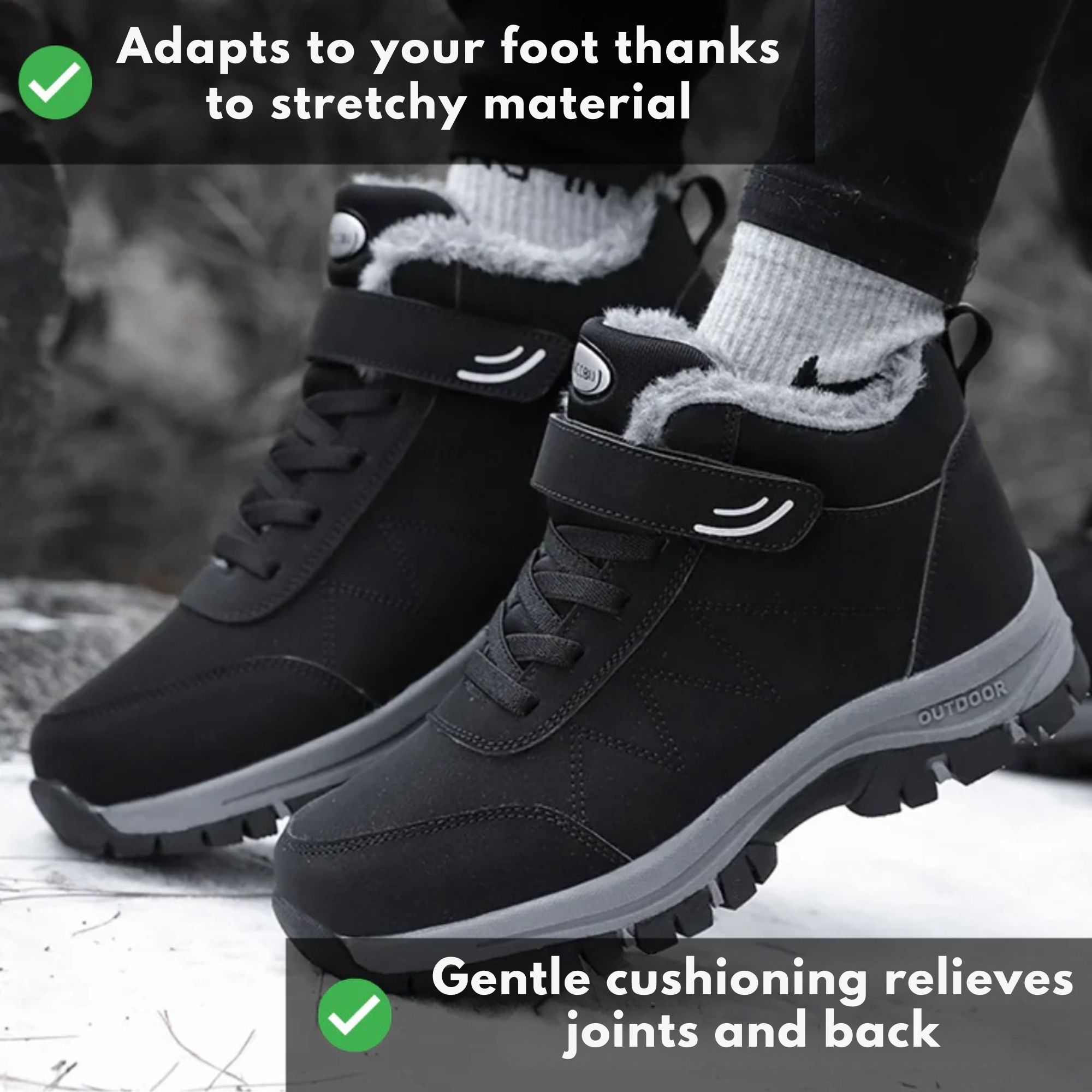 Ergonomic Velcro Boots with Generous Toe and Heel Area - OrthoRelief
