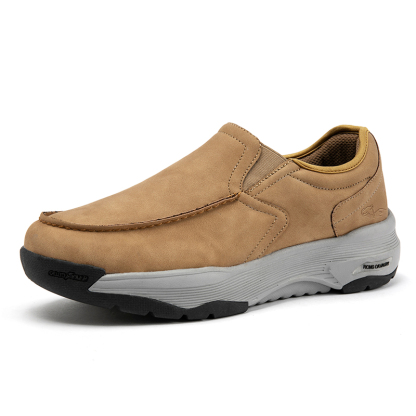 MEN'S COMFORTABLE GENUINE LEATHER SNEAKERS WITH ARCH SUPPORT AND SHOCK ABSORPTION
