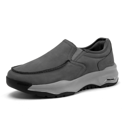 MEN'S COMFORTABLE GENUINE LEATHER SNEAKERS WITH ARCH SUPPORT AND SHOCK ABSORPTION
