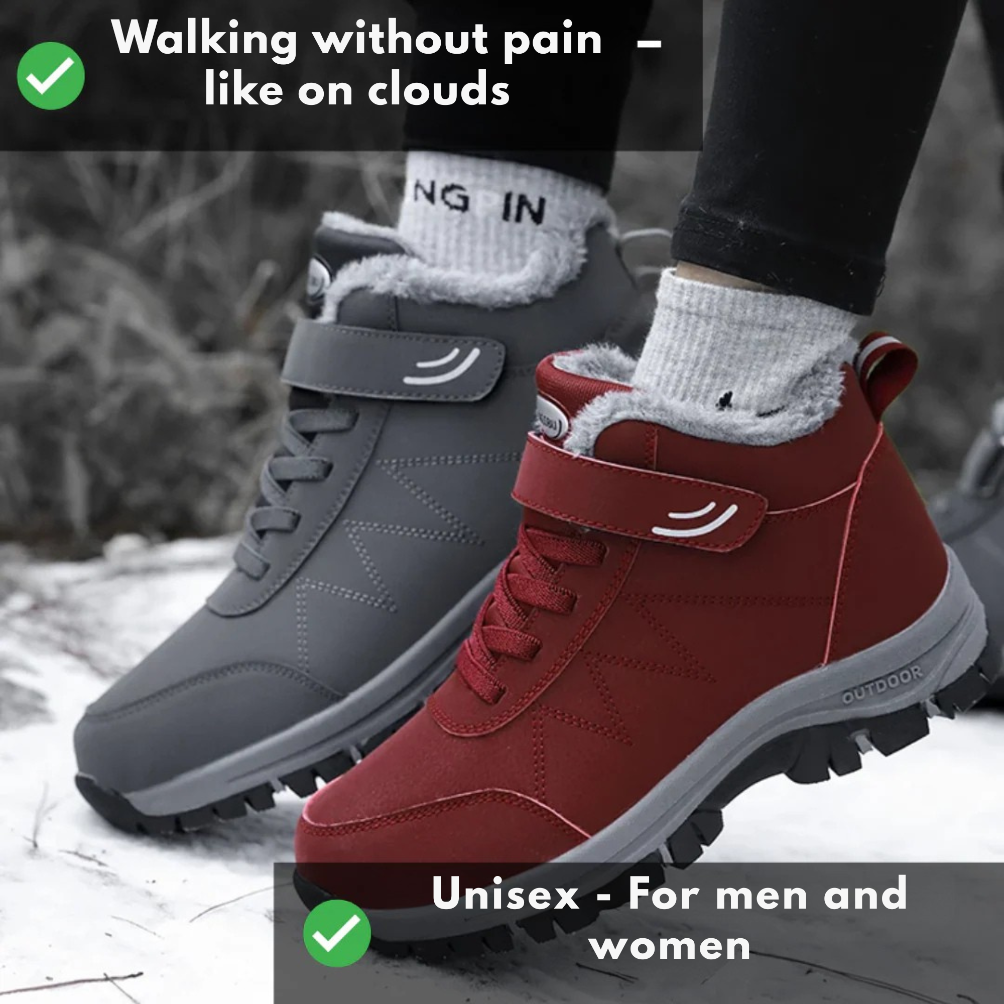 Ergonomic Velcro Boots with Generous Toe and Heel Area - OrthoRelief