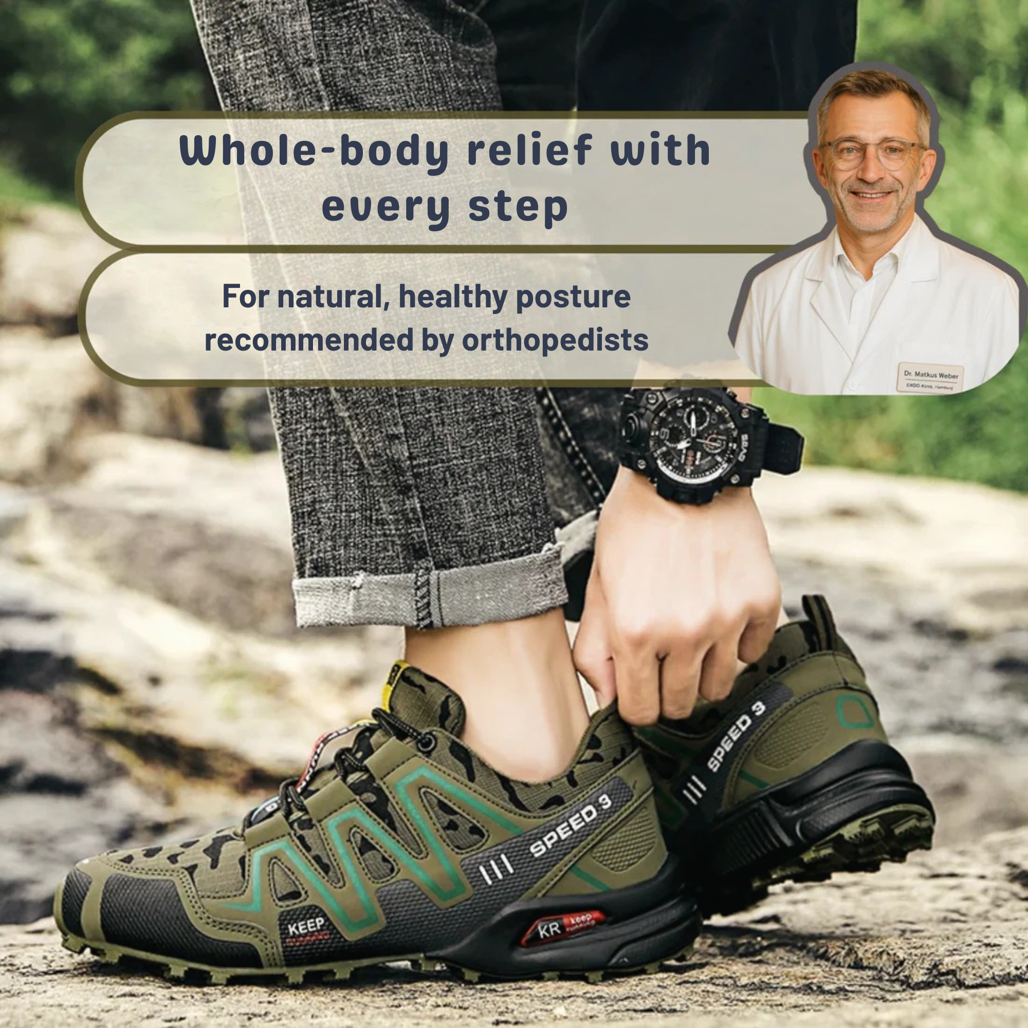 Orthopaedic Running & Hiking Shoe - TerraGrip - Unisex