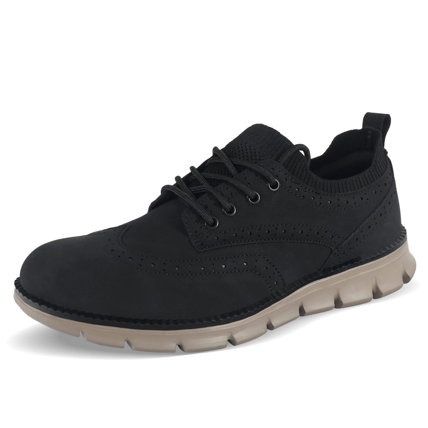 Men's Lace Up Oxford Shoes,Casual Mesh Walking Shoes Comfortable Sneakers