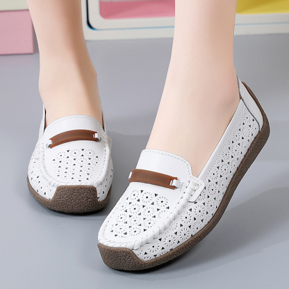 Women's Breathable Leather Loafers