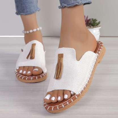 🔥Last Day Promotion 50% OFF - Women's Comfortable Tassel Flat Sandals