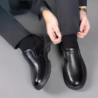 Trongcavalry™ Mens Genuine Leather Casual Comfy Arch Support Slip-On Loafers