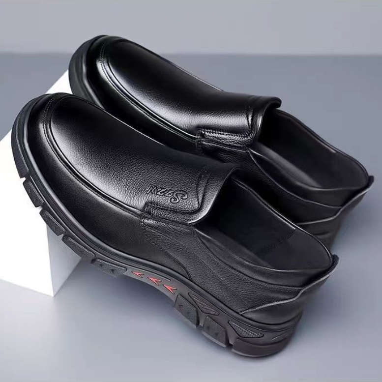 Trongcavalry™ Mens Genuine Leather Casual Comfy Arch Support Slip-On Loafers