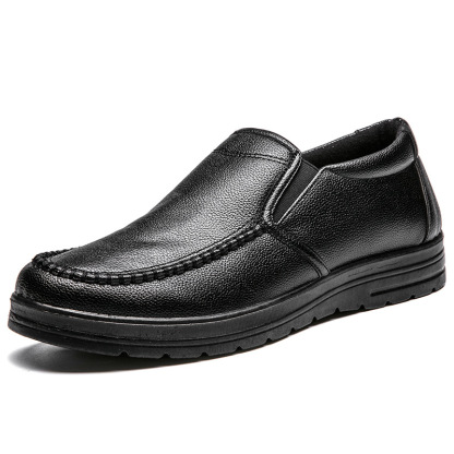 Mens Genuine Leather Casual Comfy Arch Support Slip-On Loafers