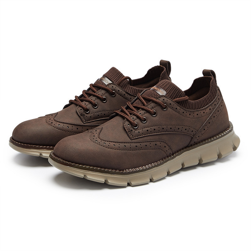Men's Lace Up Oxford Shoes,Casual Mesh Walking Shoes Comfortable Sneakers