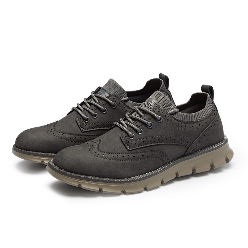 Men's Lace Up Oxford Shoes,Casual Mesh Walking Shoes Comfortable Sneakers