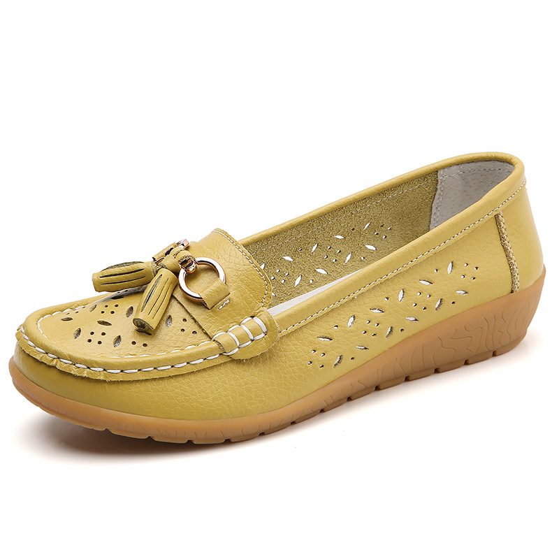 2023 NEW - Women's Hollow Soft Leather Breathable Moccasin Lafers