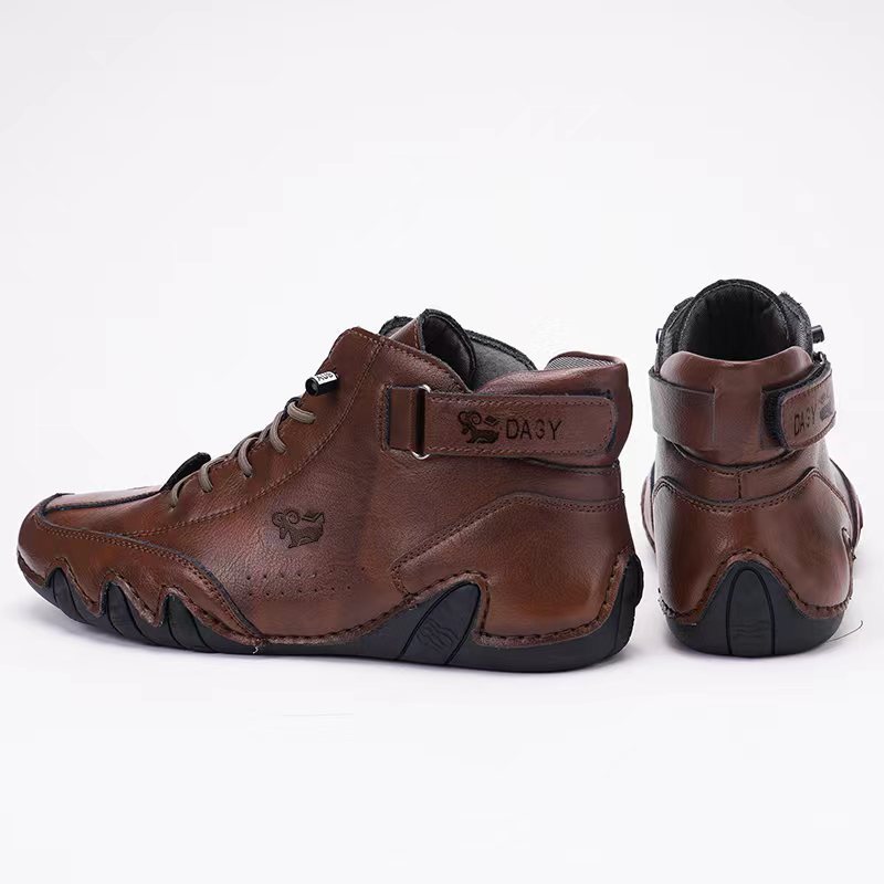 🔥HOT SALE🎁--60% OFF 🎉Waterproof Boots Comfortable For Winter，Unisex Italian Handmade Suede Velcro High Boots