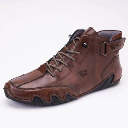 🔥HOT SALE🎁--60% OFF 🎉Waterproof Boots Comfortable For Winter，Unisex Italian Handmade Suede Velcro High Boots
