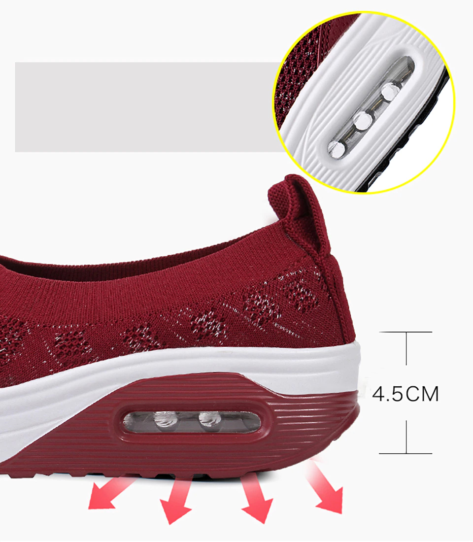 🔥Summer Top Sale🔥Women Lightweight Slip-on Air Cushion Orthopedic Walking Shoes