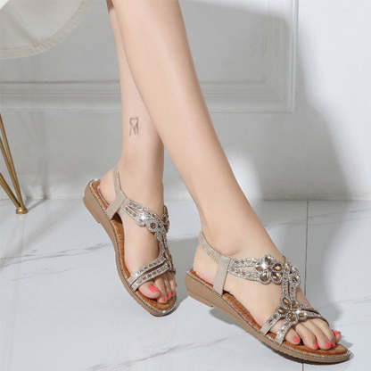 Women's Summer Luxury Designer Rhinestone Sandals