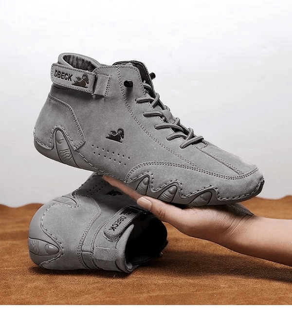 🔥HOT SALE🎁--60% OFF 🎉Waterproof Boots Comfortable For Winter，Unisex Italian Handmade Suede Velcro High Boots