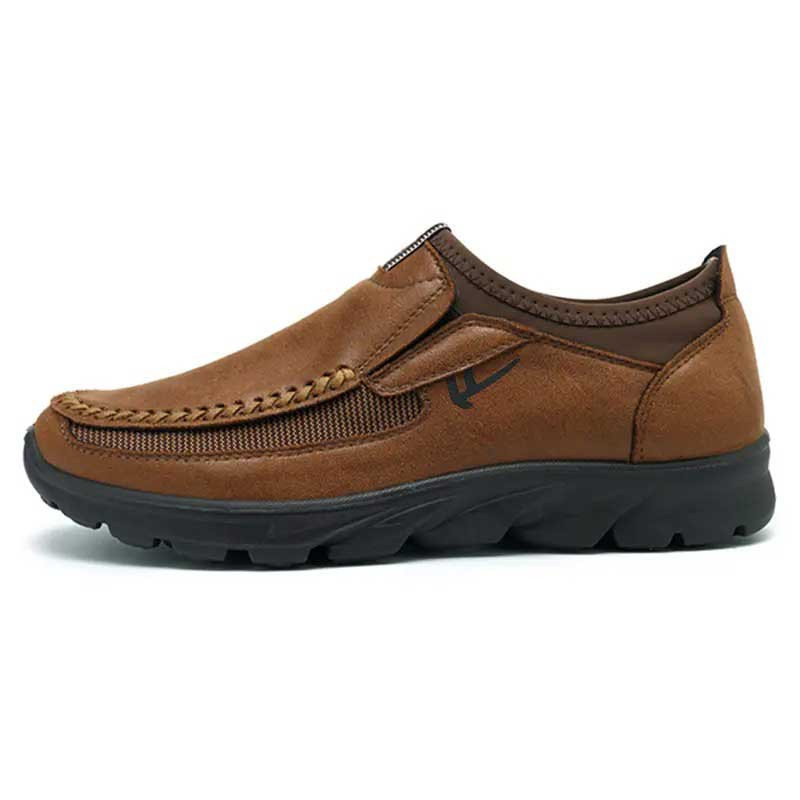 Men Casual Comfy Leather Slip On Loafers