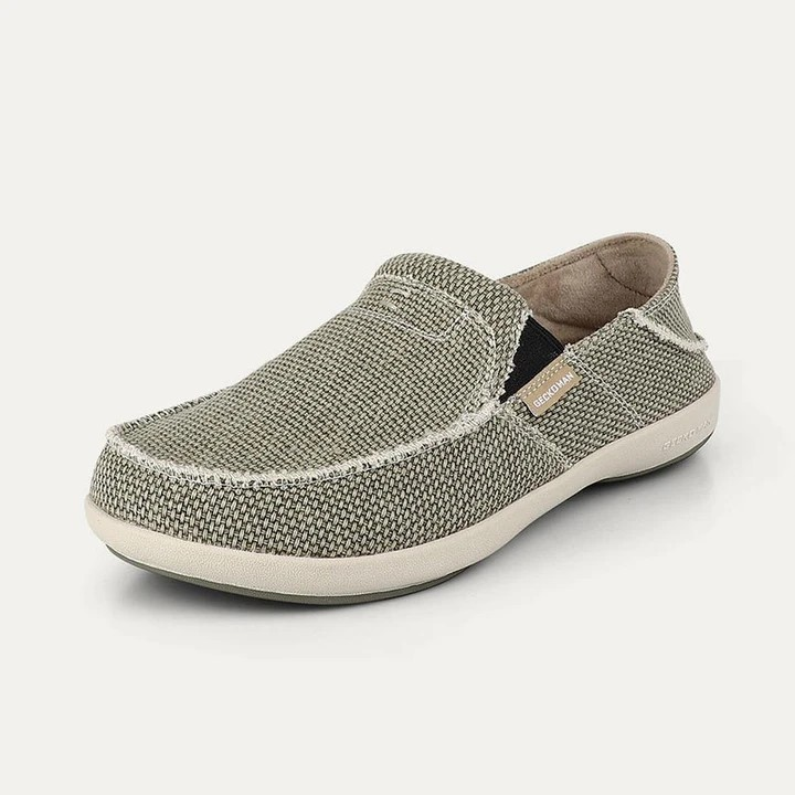 Men's Arch Support Slipper Loafers Plantar Faciitis Canvas House Slipp
