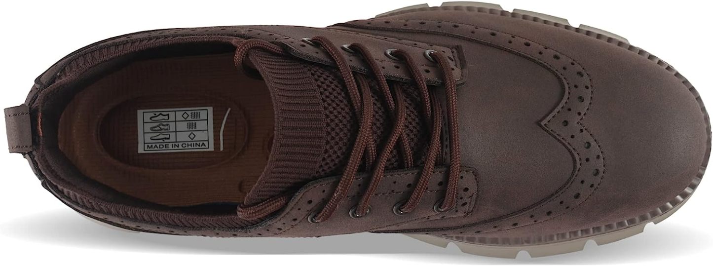 Men's Lace Up Oxford Shoes,Casual Mesh Walking Shoes Comfortable Sneakers