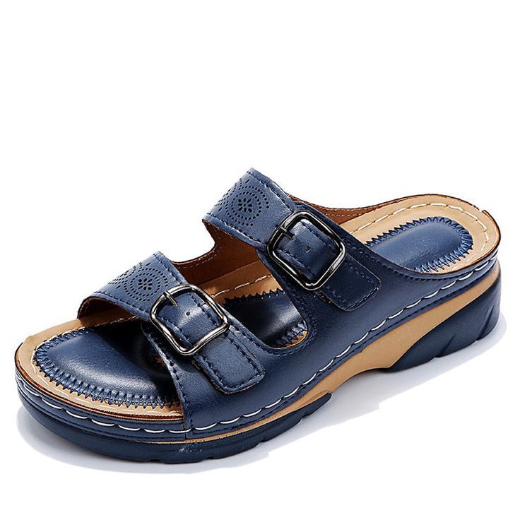 LAST DAY 50% OFF-Breathable Orthopedic Adjustable Ladies Leather Sandals