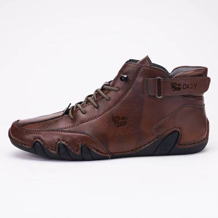 🔥HOT SALE🎁--60% OFF 🎉Waterproof Boots Comfortable For Winter，Unisex Italian Handmade Suede Velcro High Boots